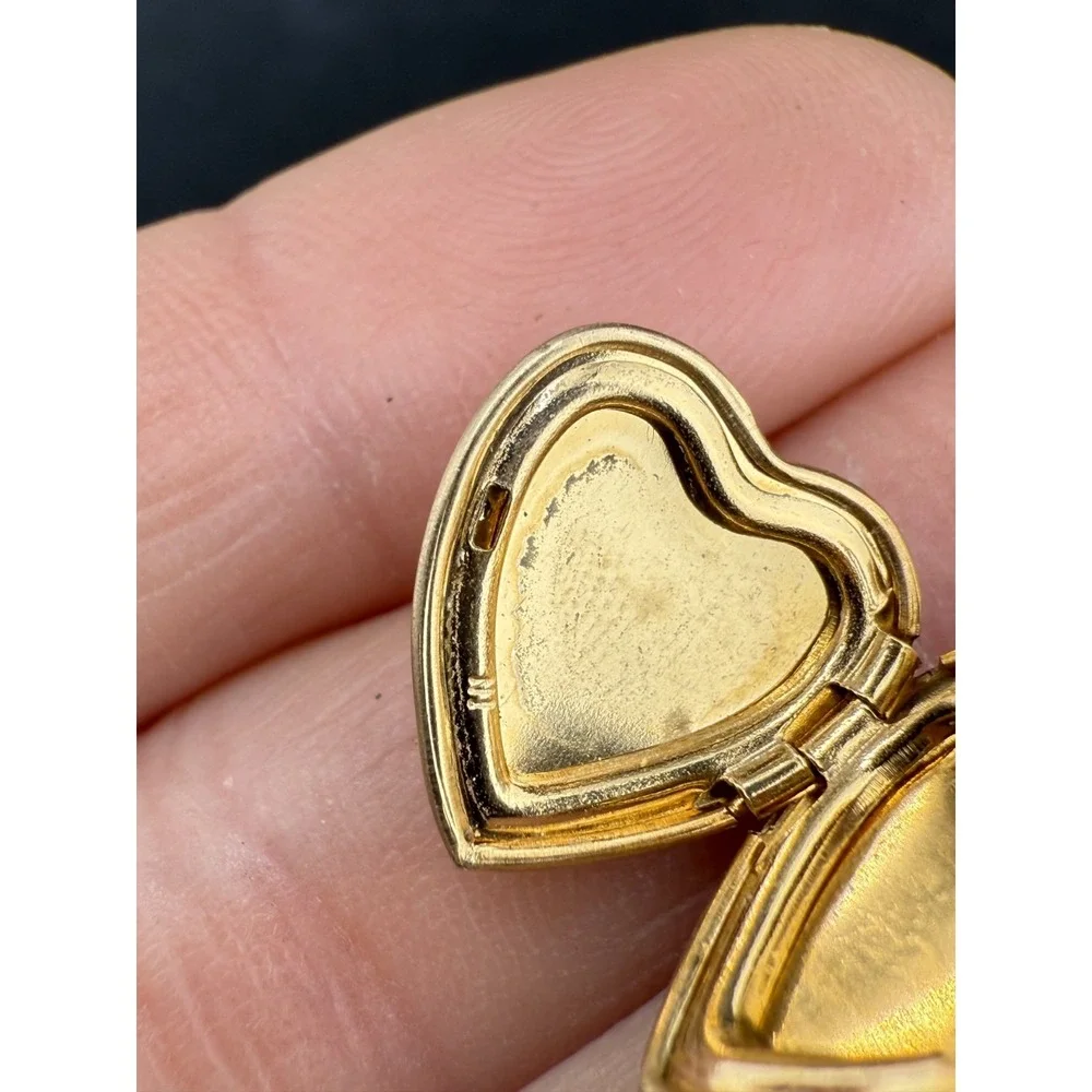 Vintage Gold Filled Locket‎ Pendant Cross Etched